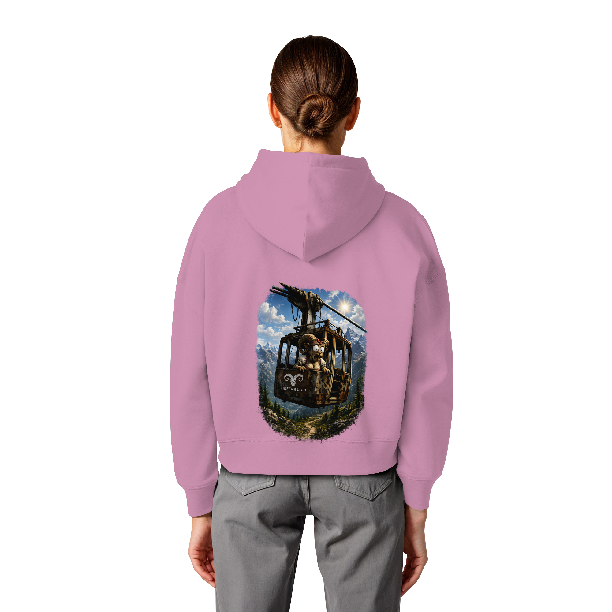 Tiefenblick Gondel Adrenalin Fun - Womens Organic Boxcut Hoodie