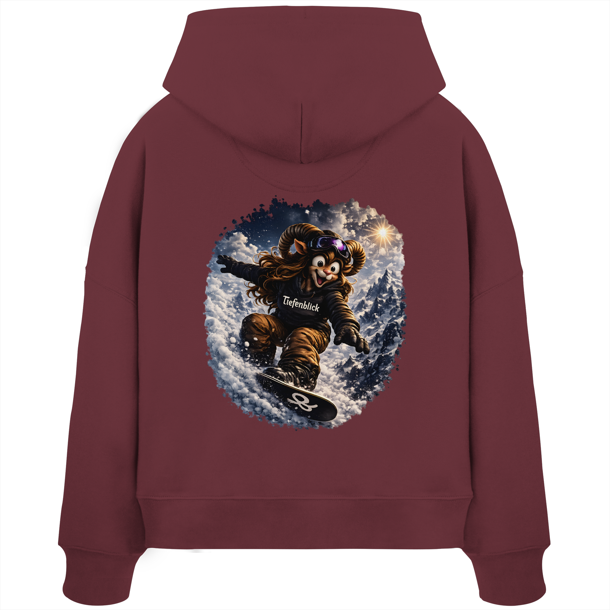 Tiefenblick Snowboarden  - Womens Organic Boxcut Hoodie