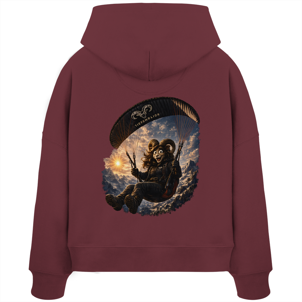 Tiefenblick Paraglider - Womens Organic Boxcut Hoodie