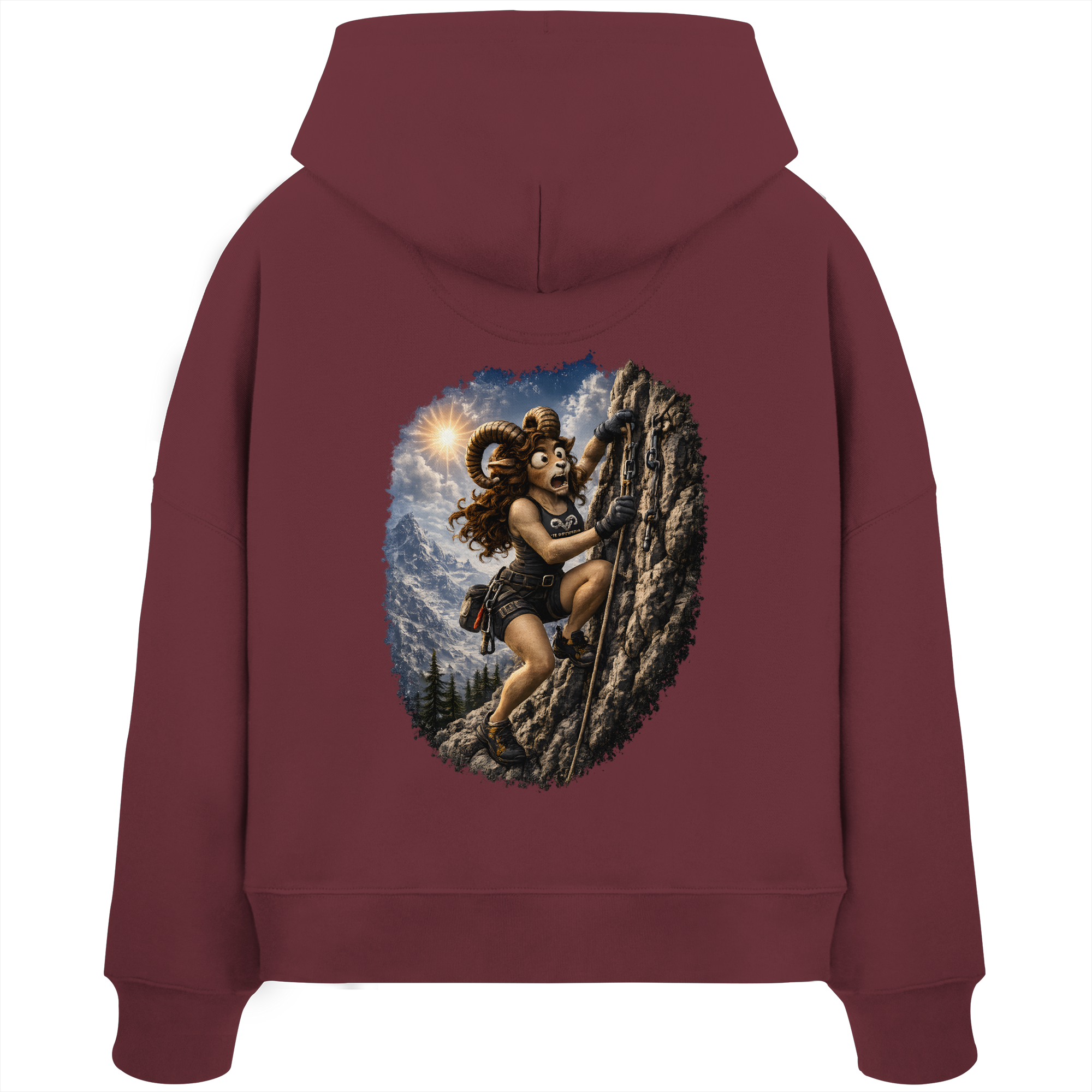 Tiefenblick Klettern - Womens Organic Boxcut Hoodie