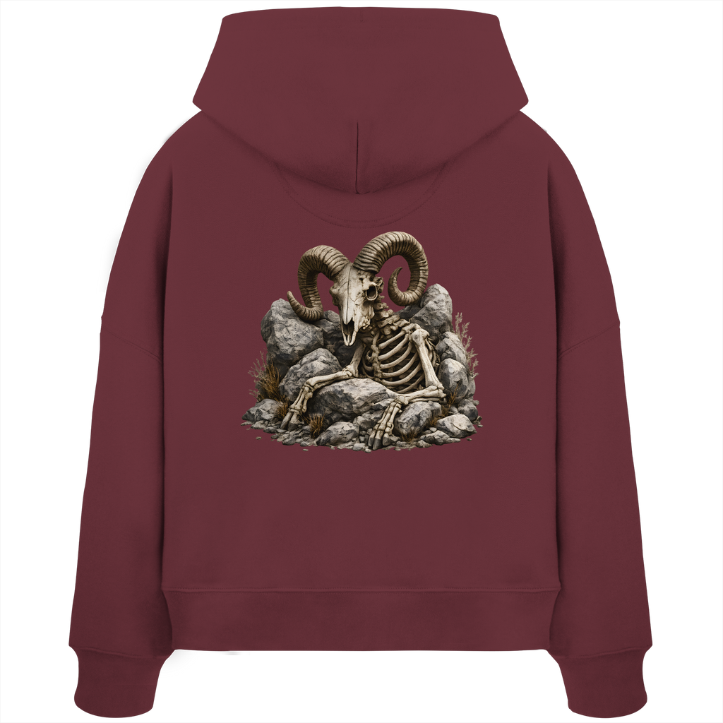 Tiefenblick Skelett Fun - Womens Organic Boxcut Hoodie