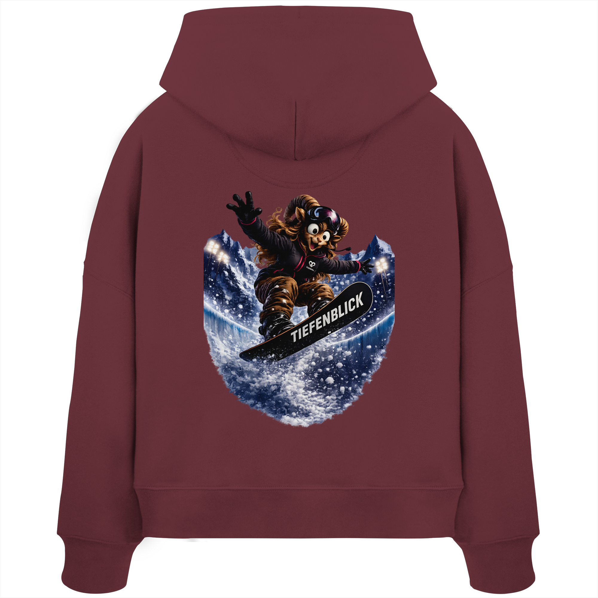 Tiefenblick Snowboarden Halfpipe - Womens Organic Boxcut Hoodie