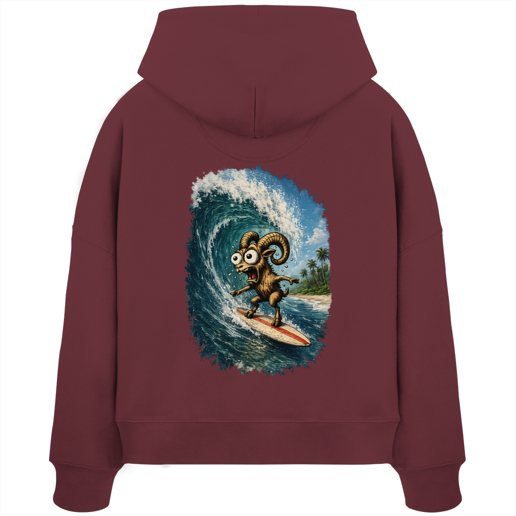 Tiefenblick Urlaub Fun  - Womens Organic Boxcut Hoodie