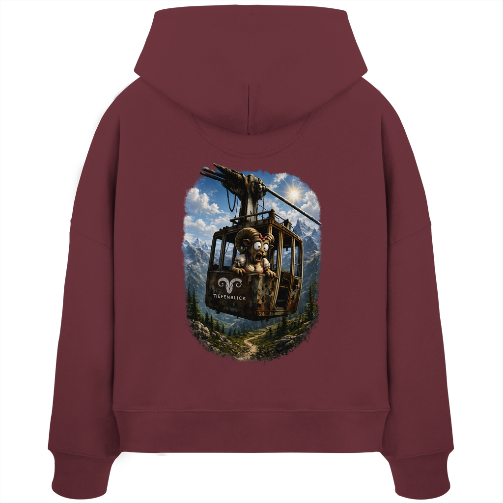 Tiefenblick Gondel Adrenalin Fun - Womens Organic Boxcut Hoodie