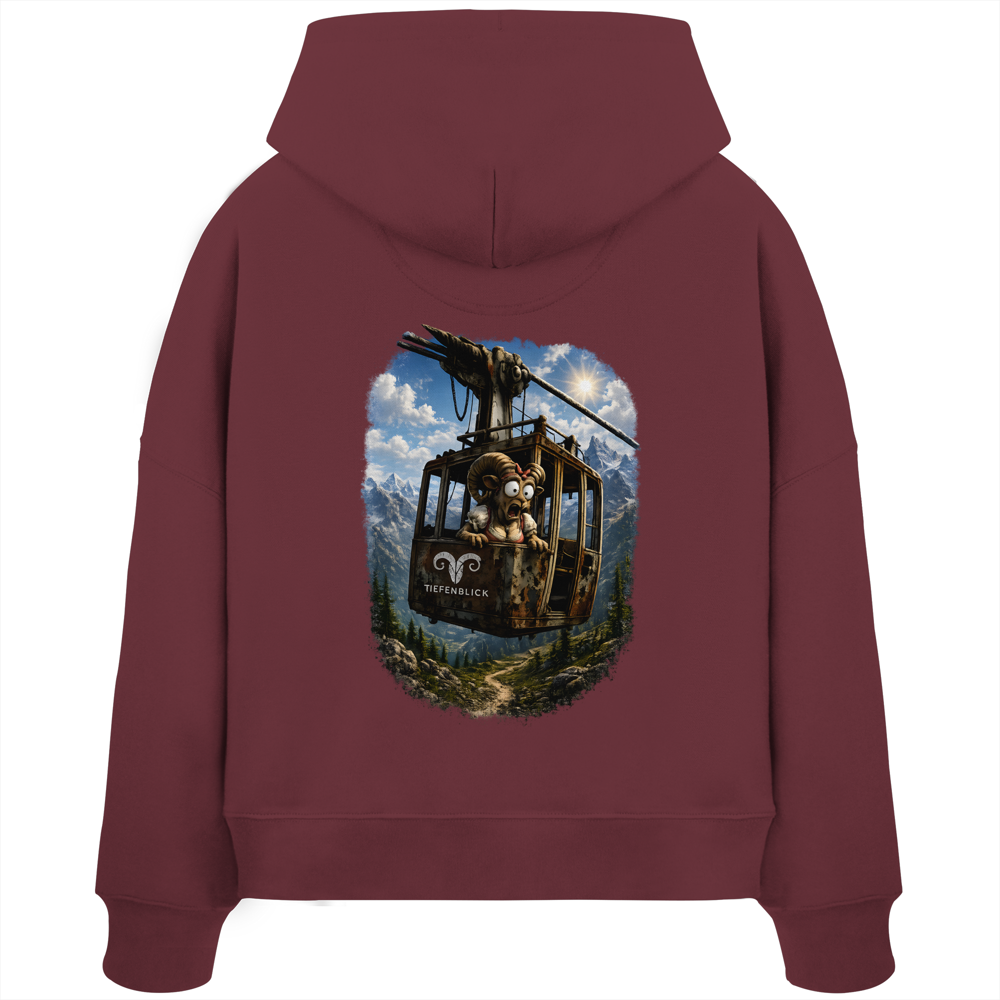 Tiefenblick Gondel Adrenalin Fun - Womens Organic Boxcut Hoodie