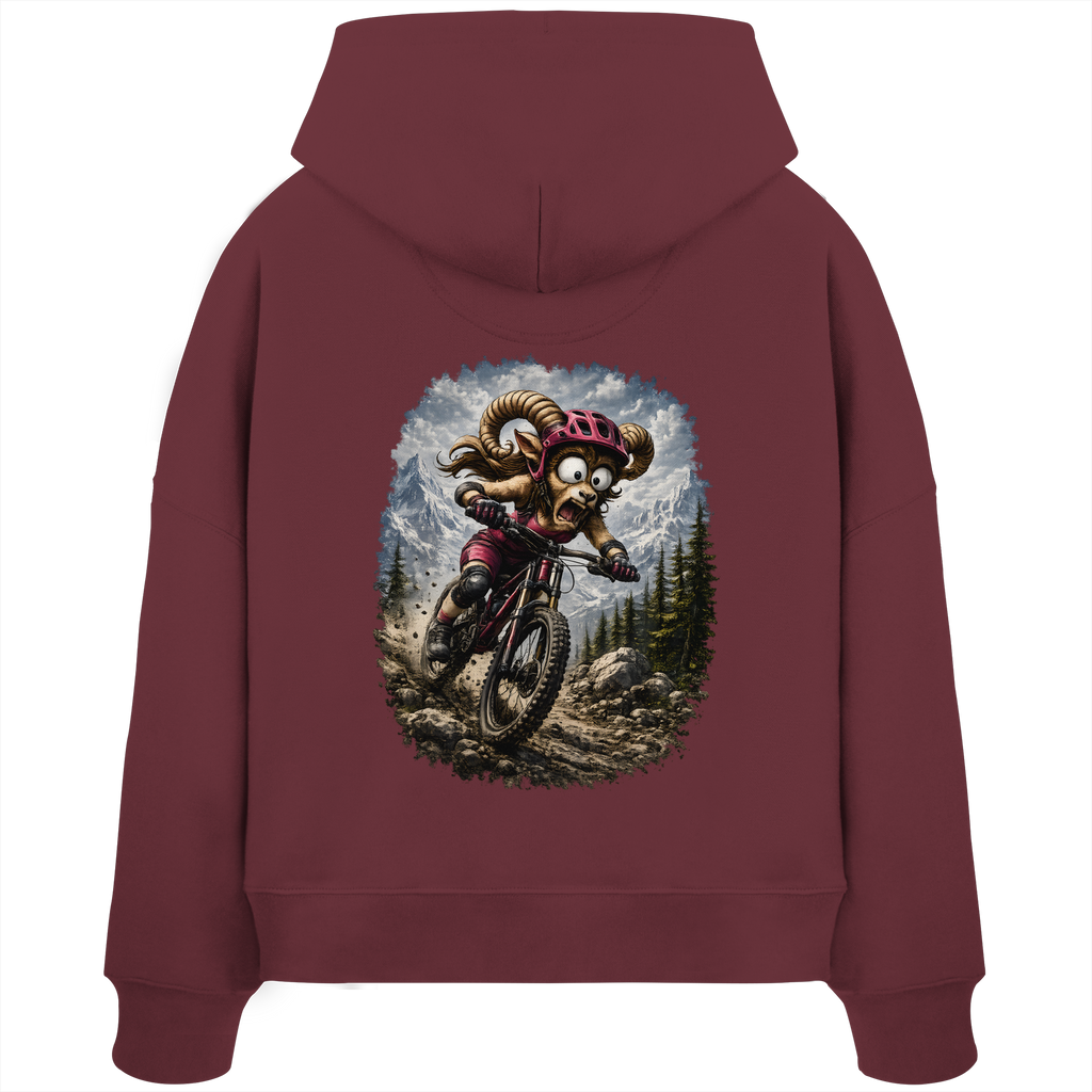 Tiefenblick Downhill - Womens Organic Boxcut Hoodie