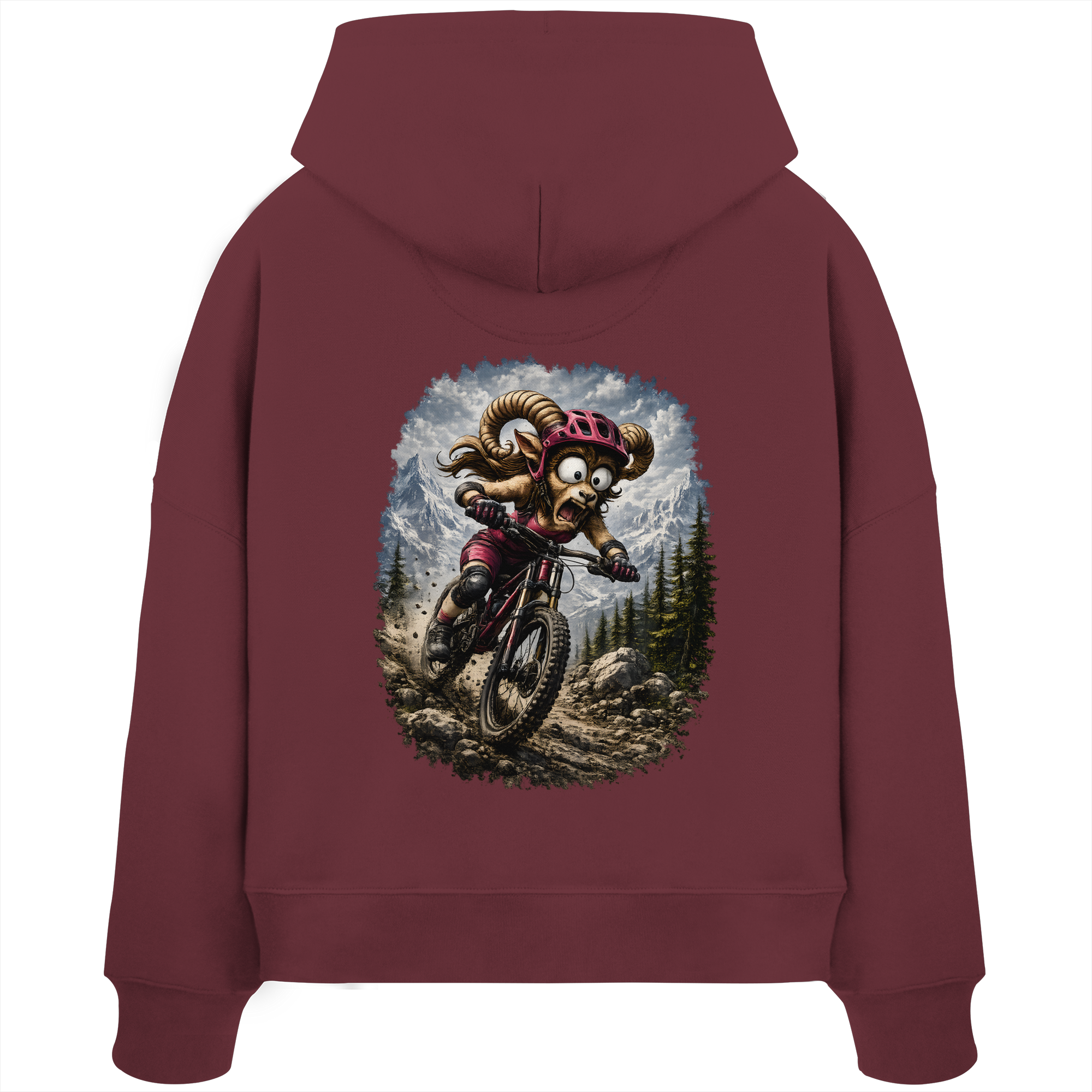 Tiefenblick Downhill - Womens Organic Boxcut Hoodie