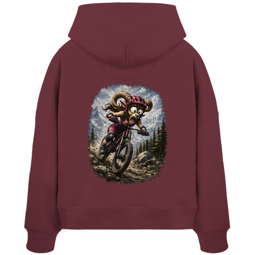 Tiefenblick Downhill - Womens Organic Boxcut Hoodie