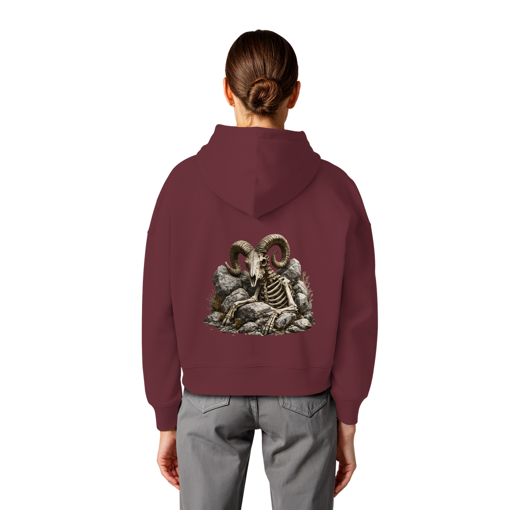 Tiefenblick Skelett Fun - Womens Organic Boxcut Hoodie