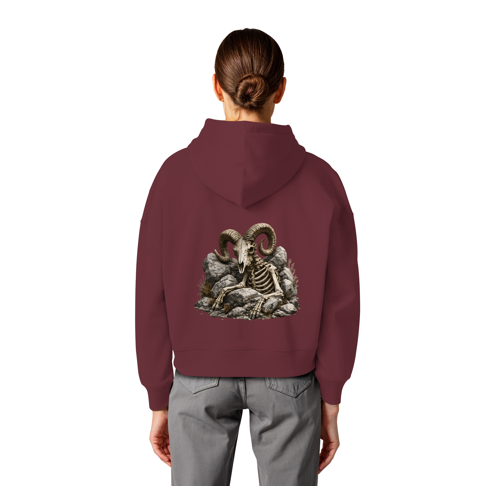 Tiefenblick Skelett Fun - Womens Organic Boxcut Hoodie