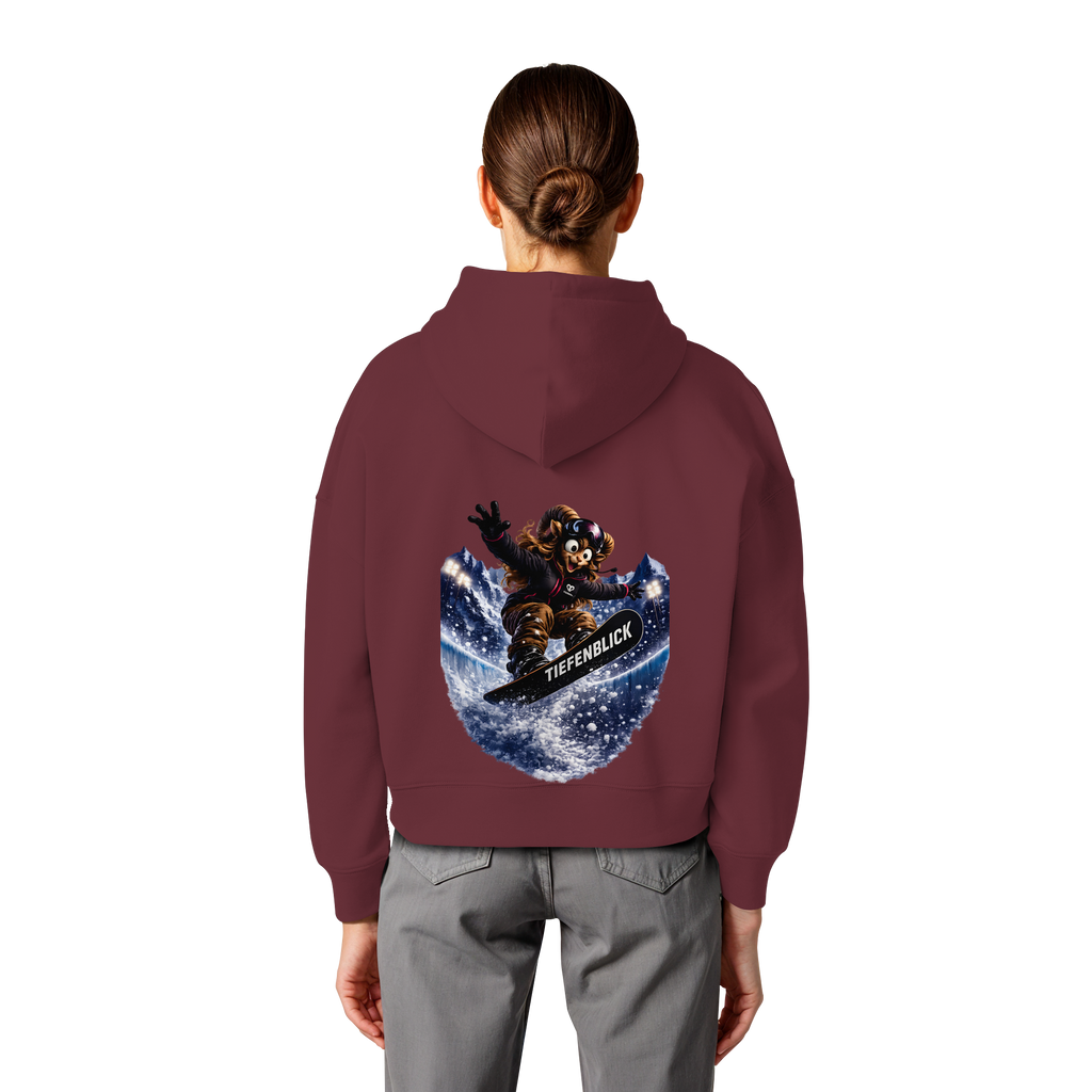 Tiefenblick Snowboarden Halfpipe - Womens Organic Boxcut Hoodie
