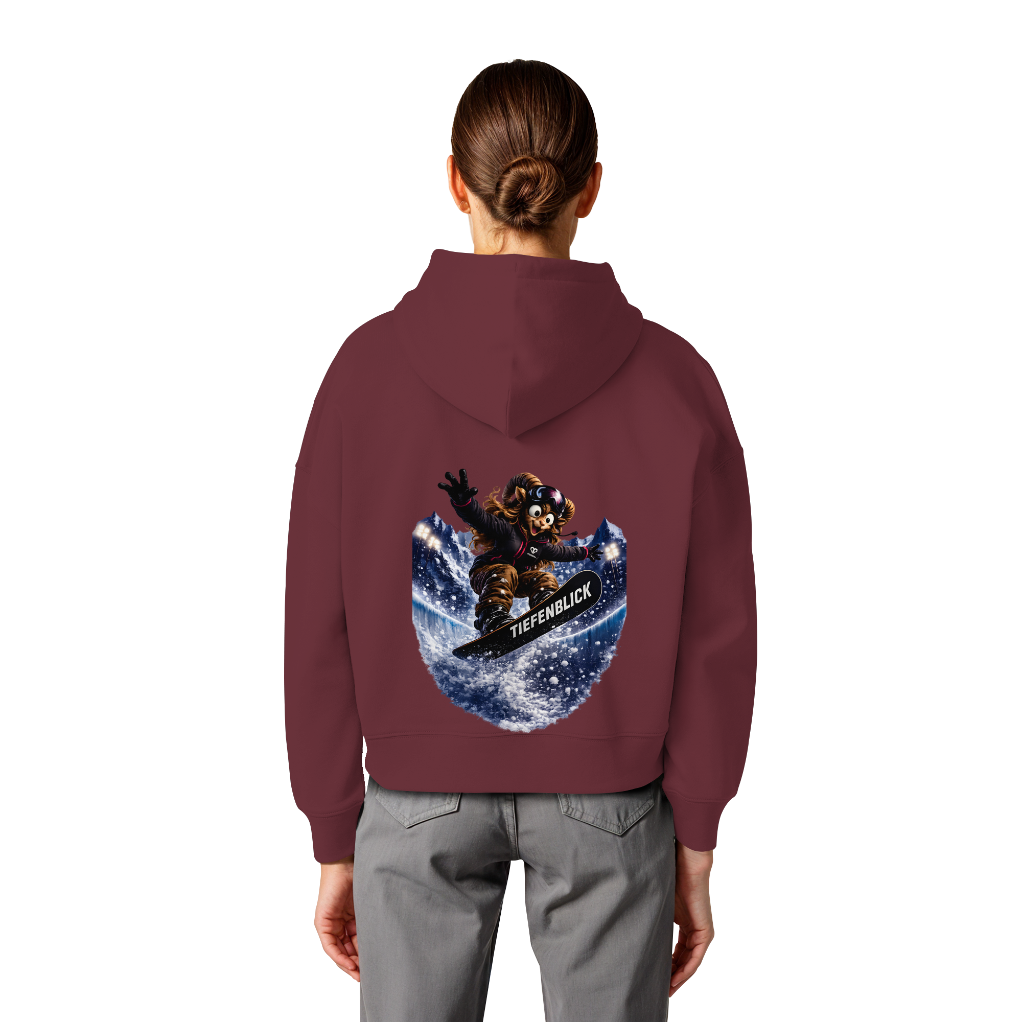 Tiefenblick Snowboarden Halfpipe - Womens Organic Boxcut Hoodie