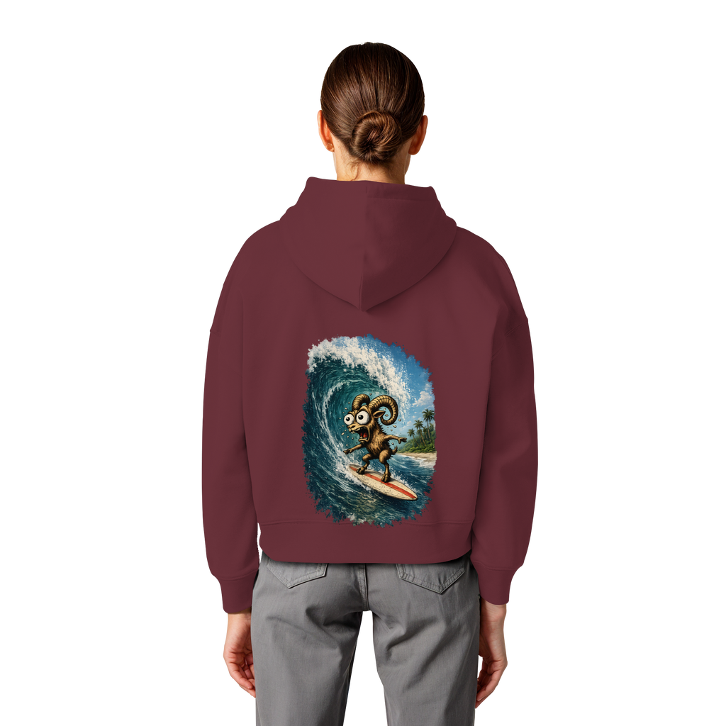 Tiefenblick Urlaub Fun  - Womens Organic Boxcut Hoodie