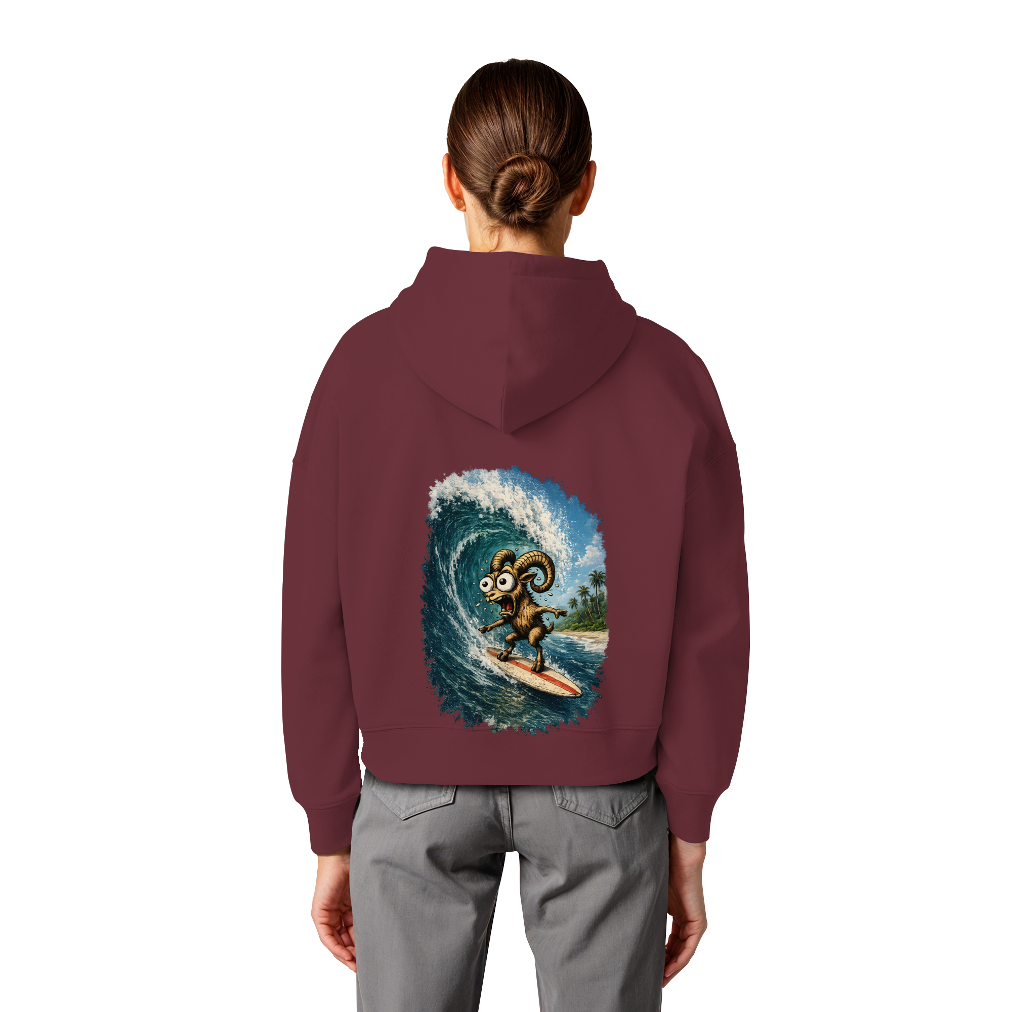 Tiefenblick Urlaub Fun  - Womens Organic Boxcut Hoodie