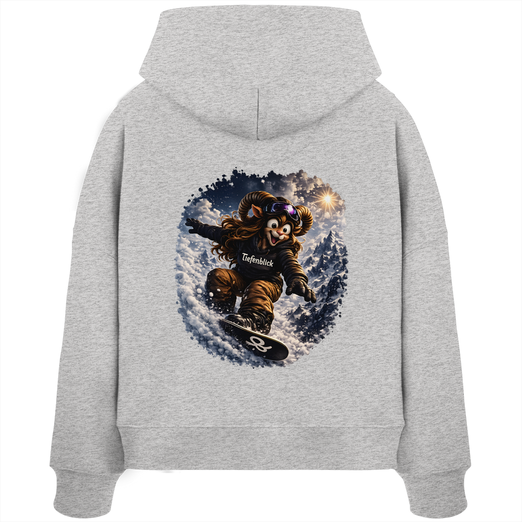 Tiefenblick Snowboarden  - Womens Organic Boxcut Hoodie