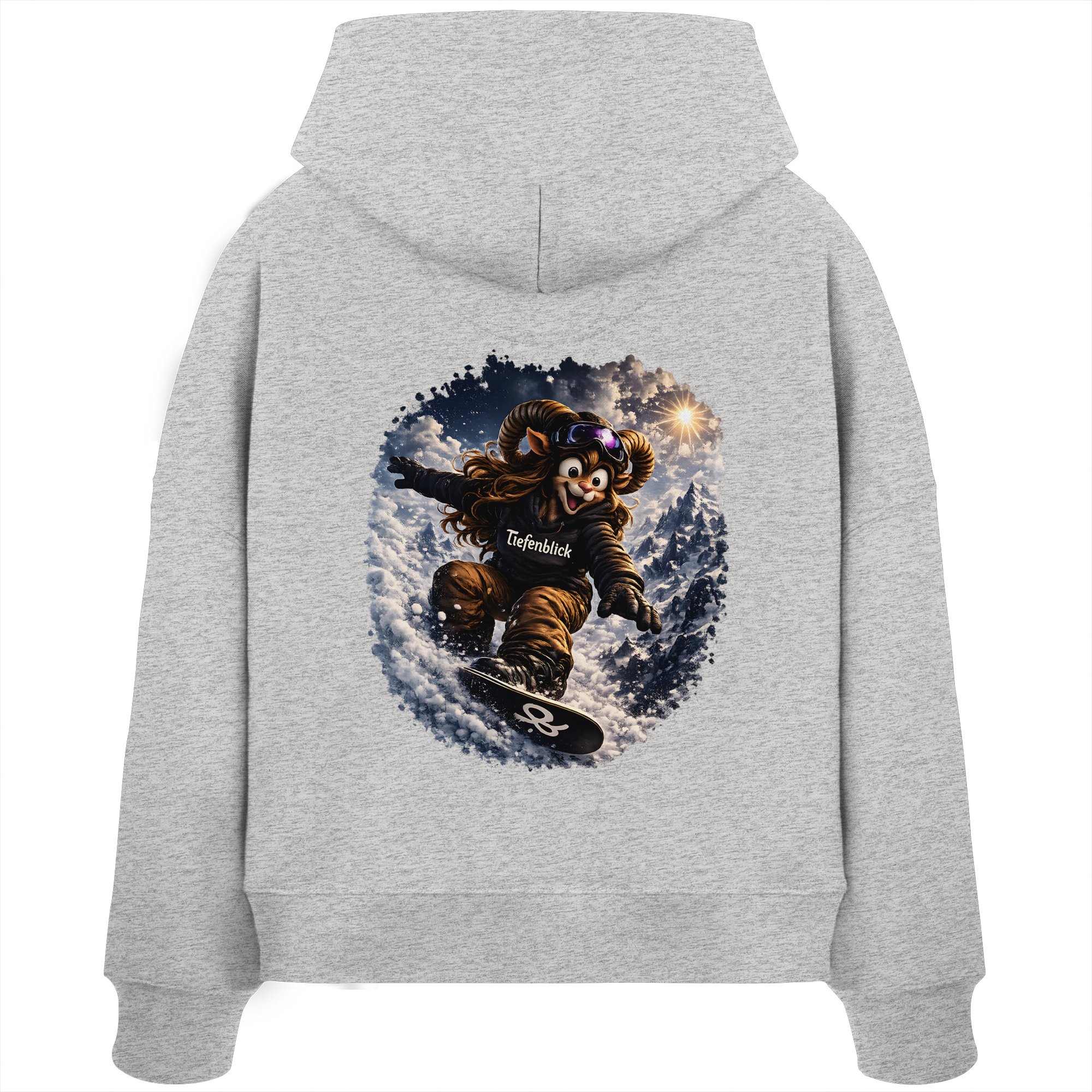 Tiefenblick Snowboarden  - Womens Organic Boxcut Hoodie