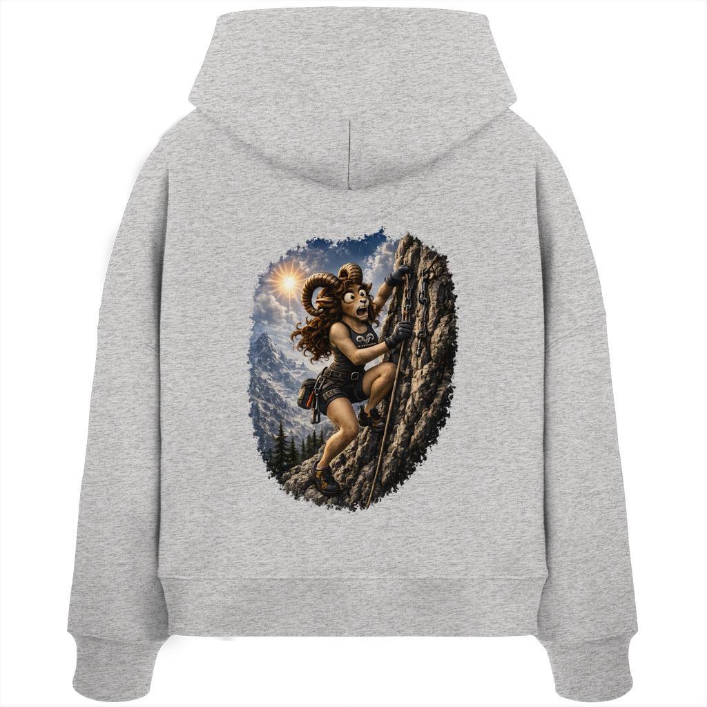 Tiefenblick Klettern - Womens Organic Boxcut Hoodie