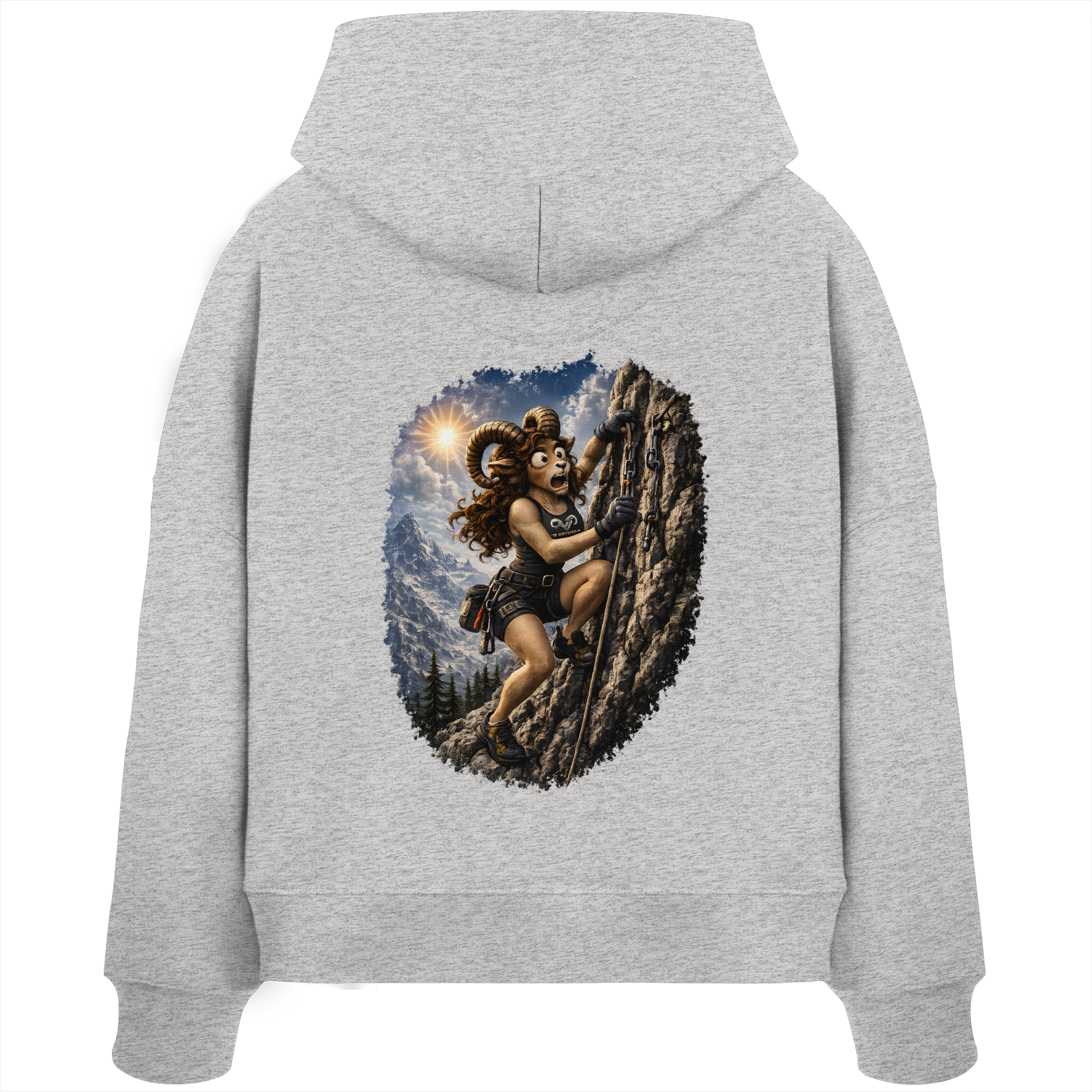 Tiefenblick Klettern - Womens Organic Boxcut Hoodie