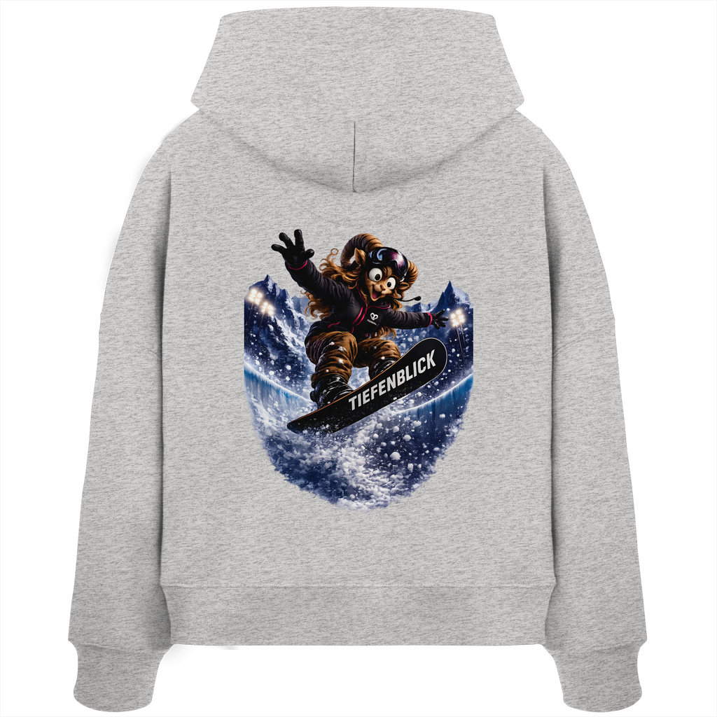 Tiefenblick Snowboarden Halfpipe - Womens Organic Boxcut Hoodie