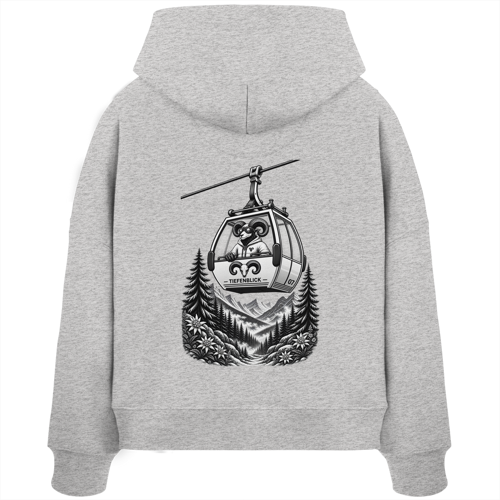 Tiefenblick Gondel Fun  - Womens Organic Boxcut Hoodie