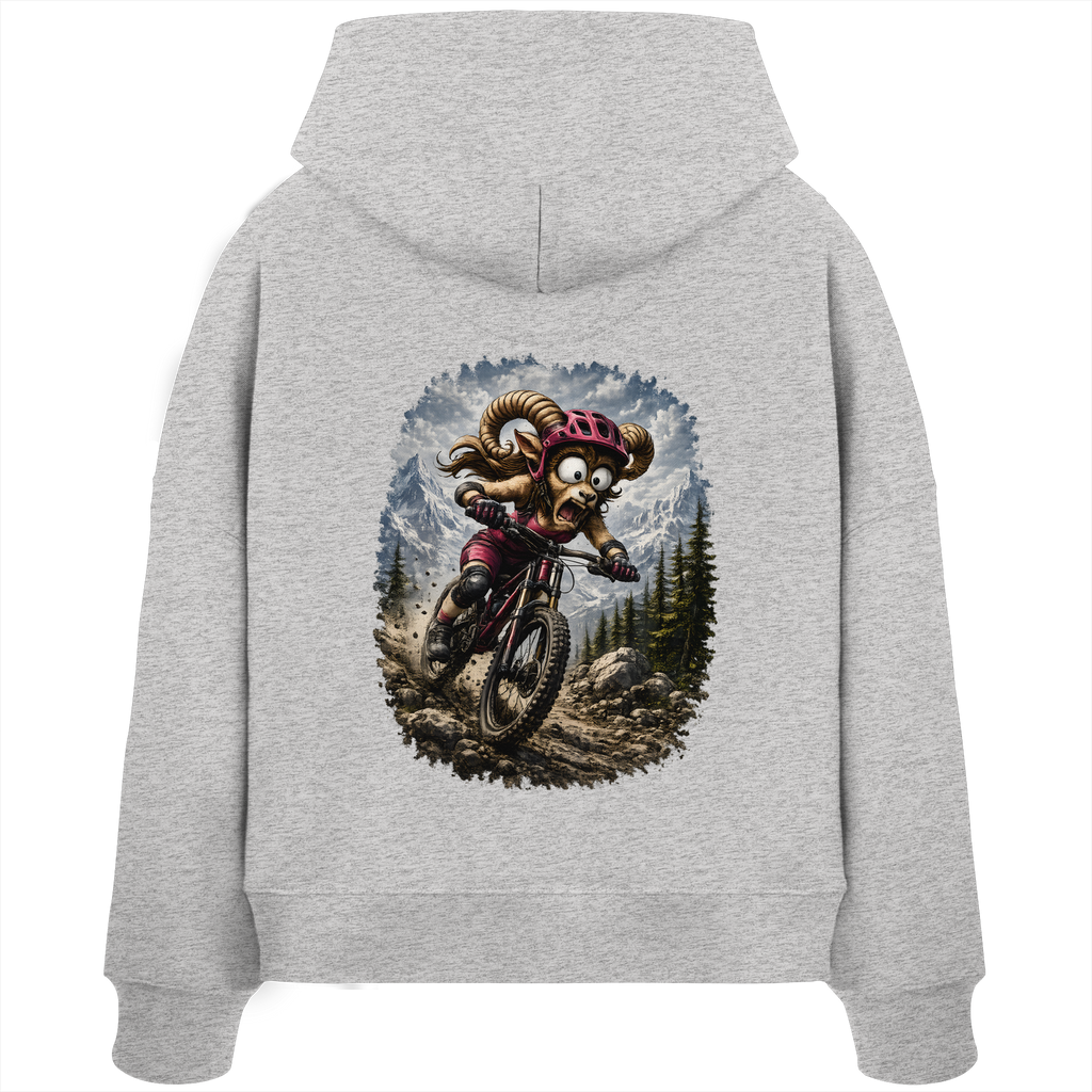 Tiefenblick Downhill - Womens Organic Boxcut Hoodie