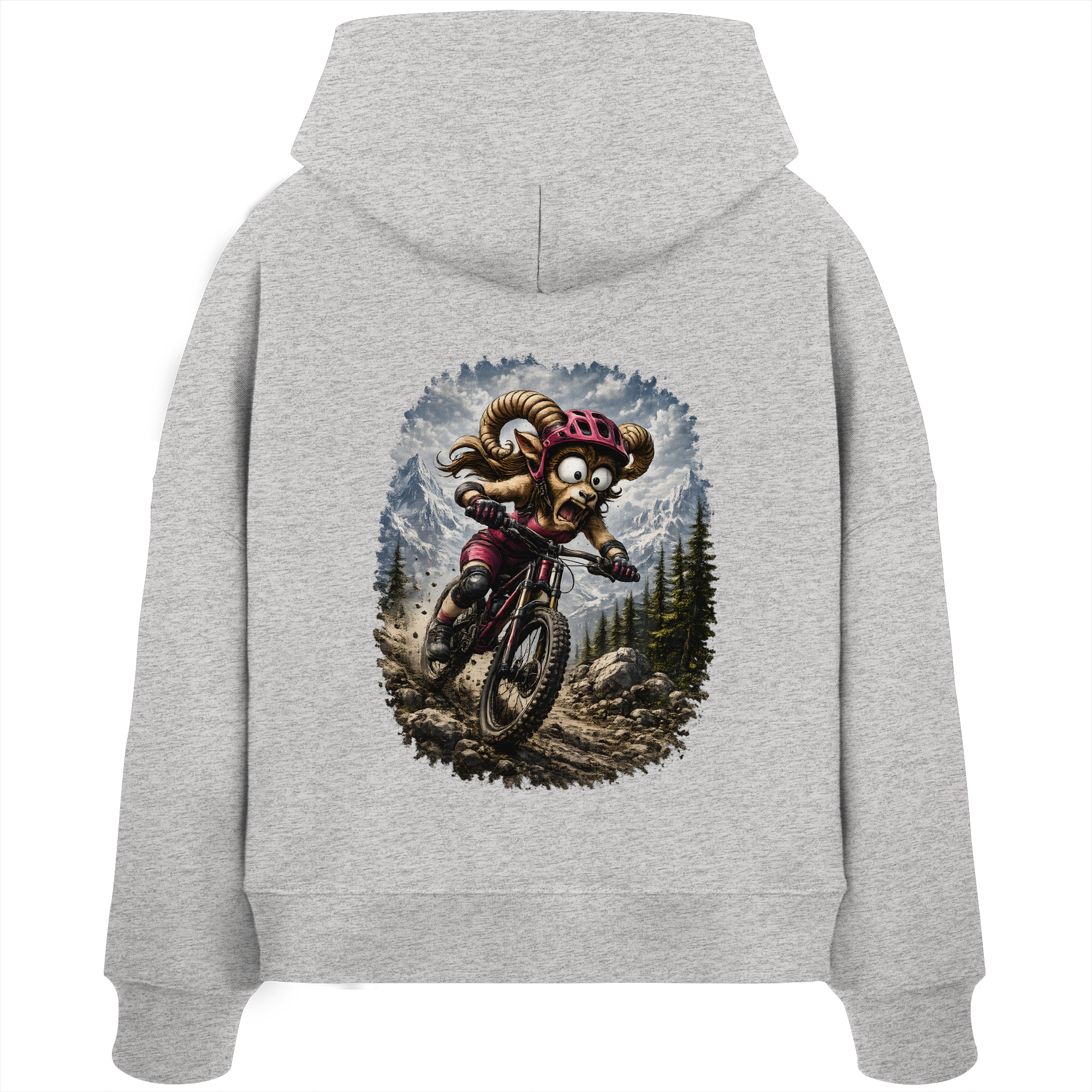 Tiefenblick Downhill - Womens Organic Boxcut Hoodie