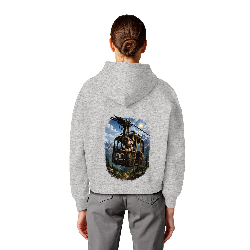 Tiefenblick Adrenalin Gondel Fun - Womens Organic Boxcut Hoodie