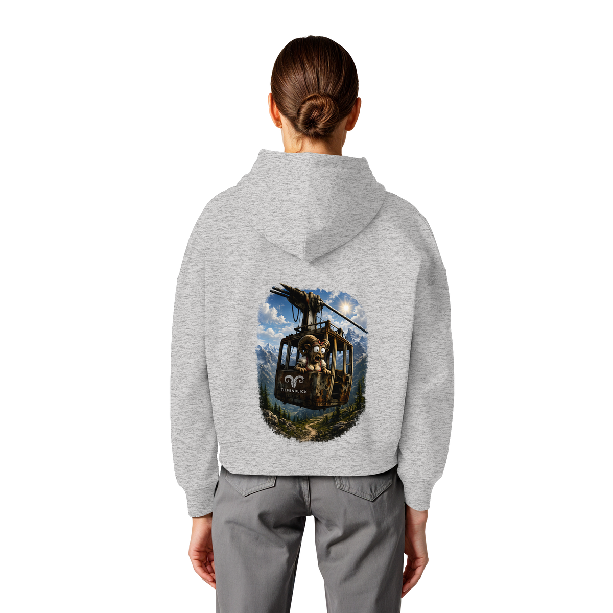 Tiefenblick Adrenalin Gondel Fun - Womens Organic Boxcut Hoodie