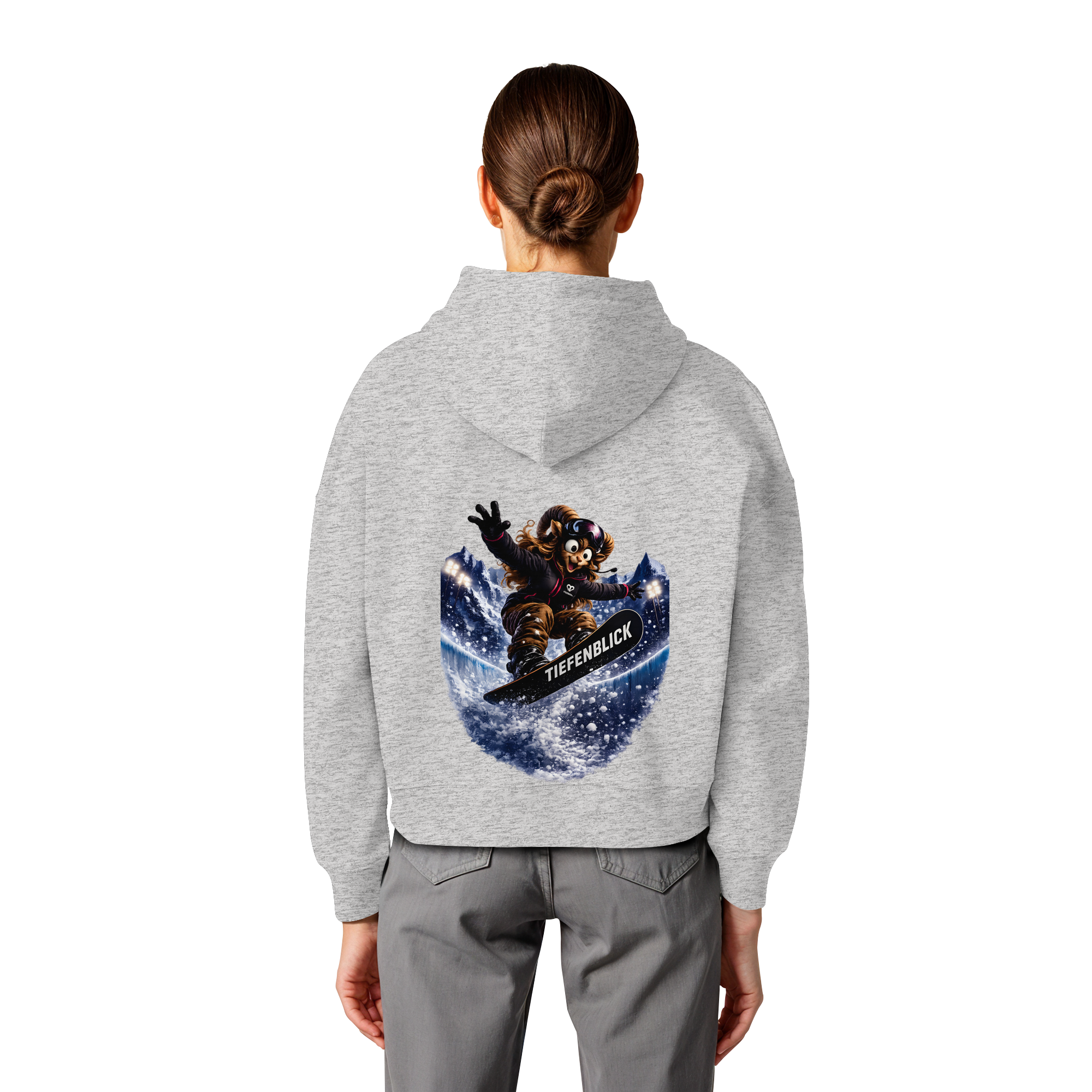 Tiefenblick Snowboarden Halfpipe - Womens Organic Boxcut Hoodie