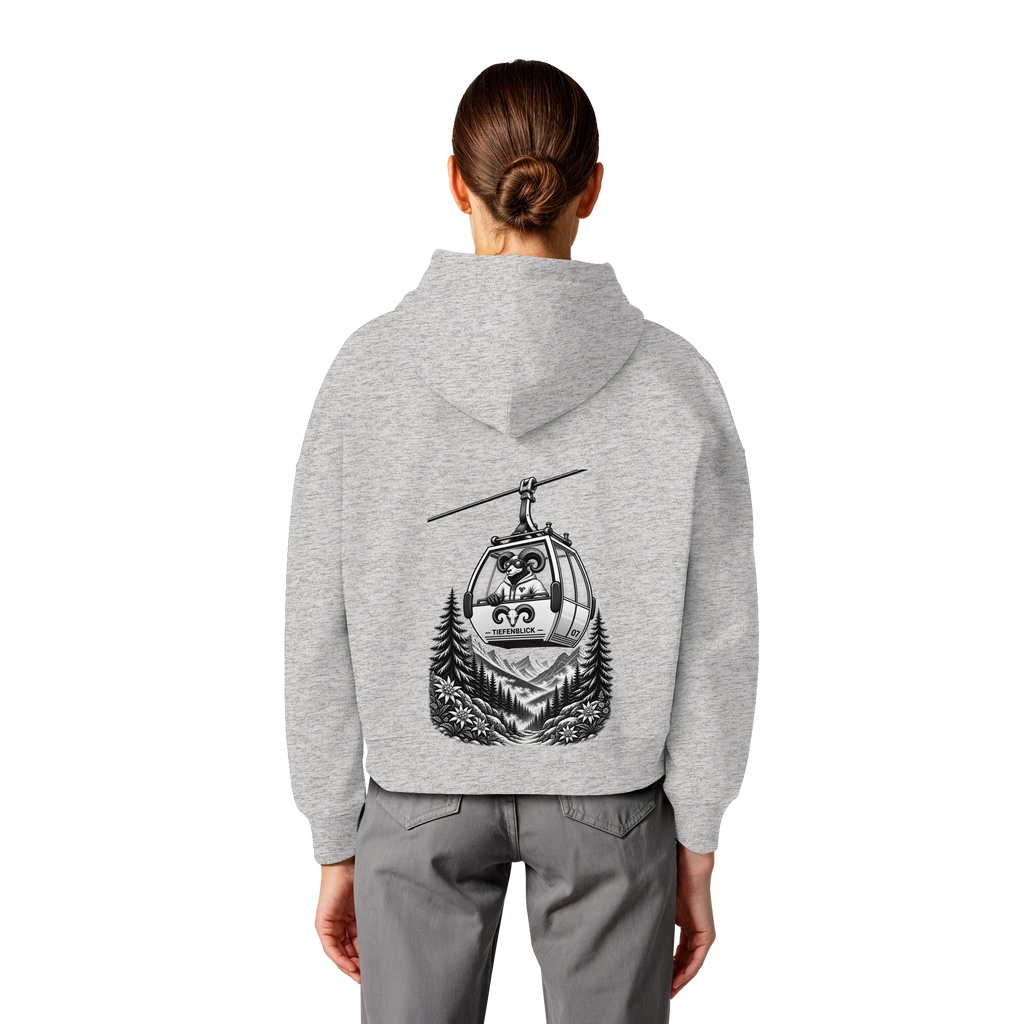 Tiefenblick Gondel Fun  - Womens Organic Boxcut Hoodie