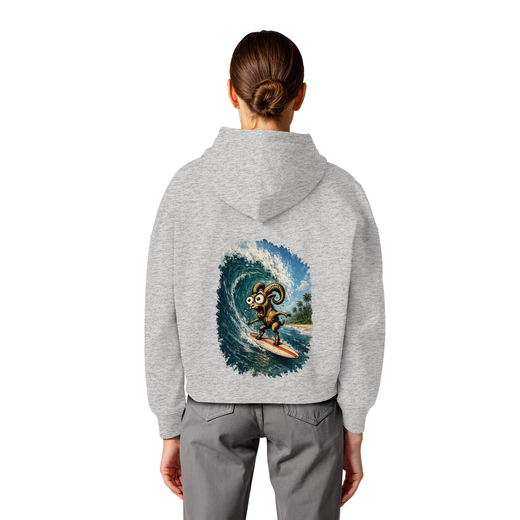 Tiefenblick Urlaub Fun  - Womens Organic Boxcut Hoodie