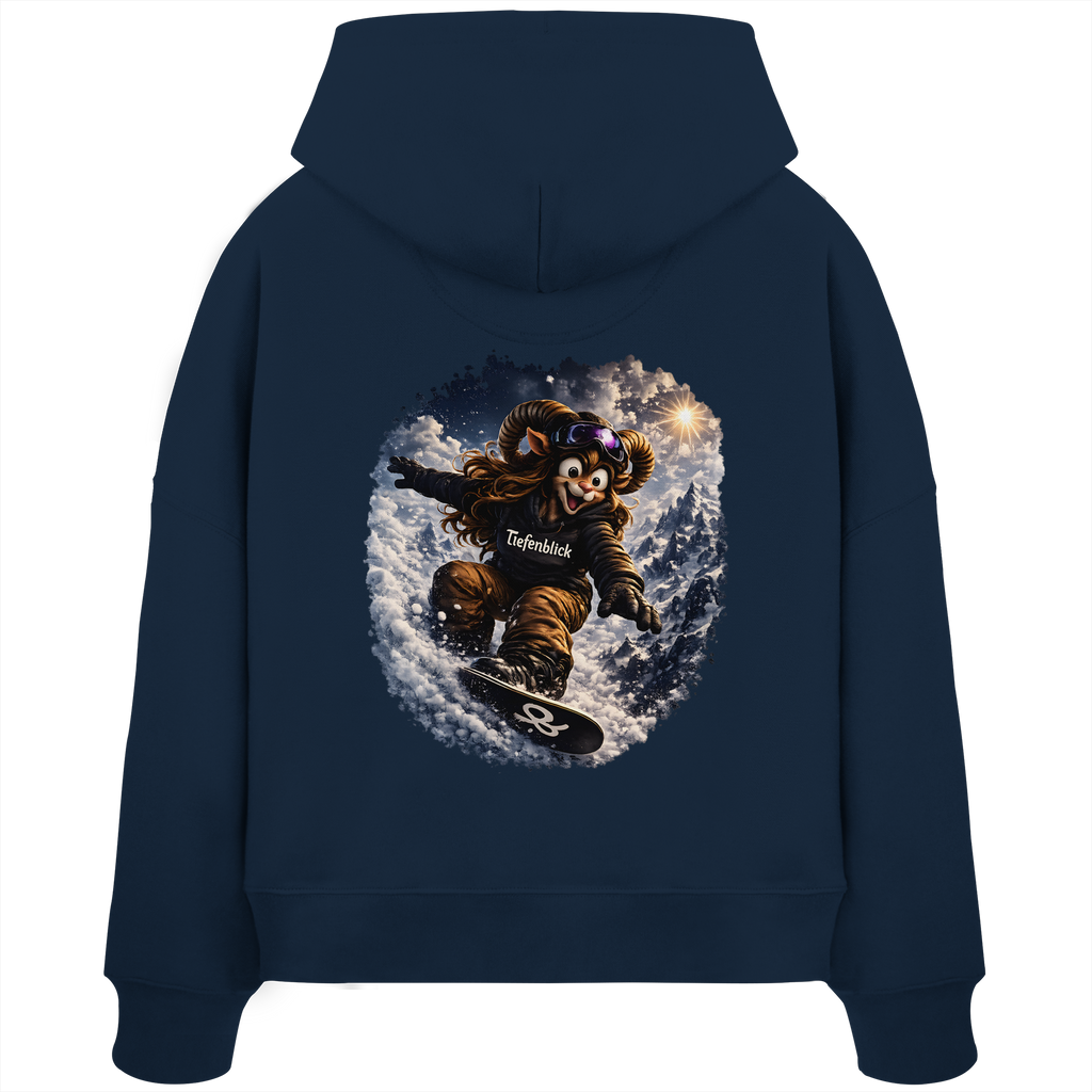 Tiefenblick Snowboarden  - Womens Organic Boxcut Hoodie