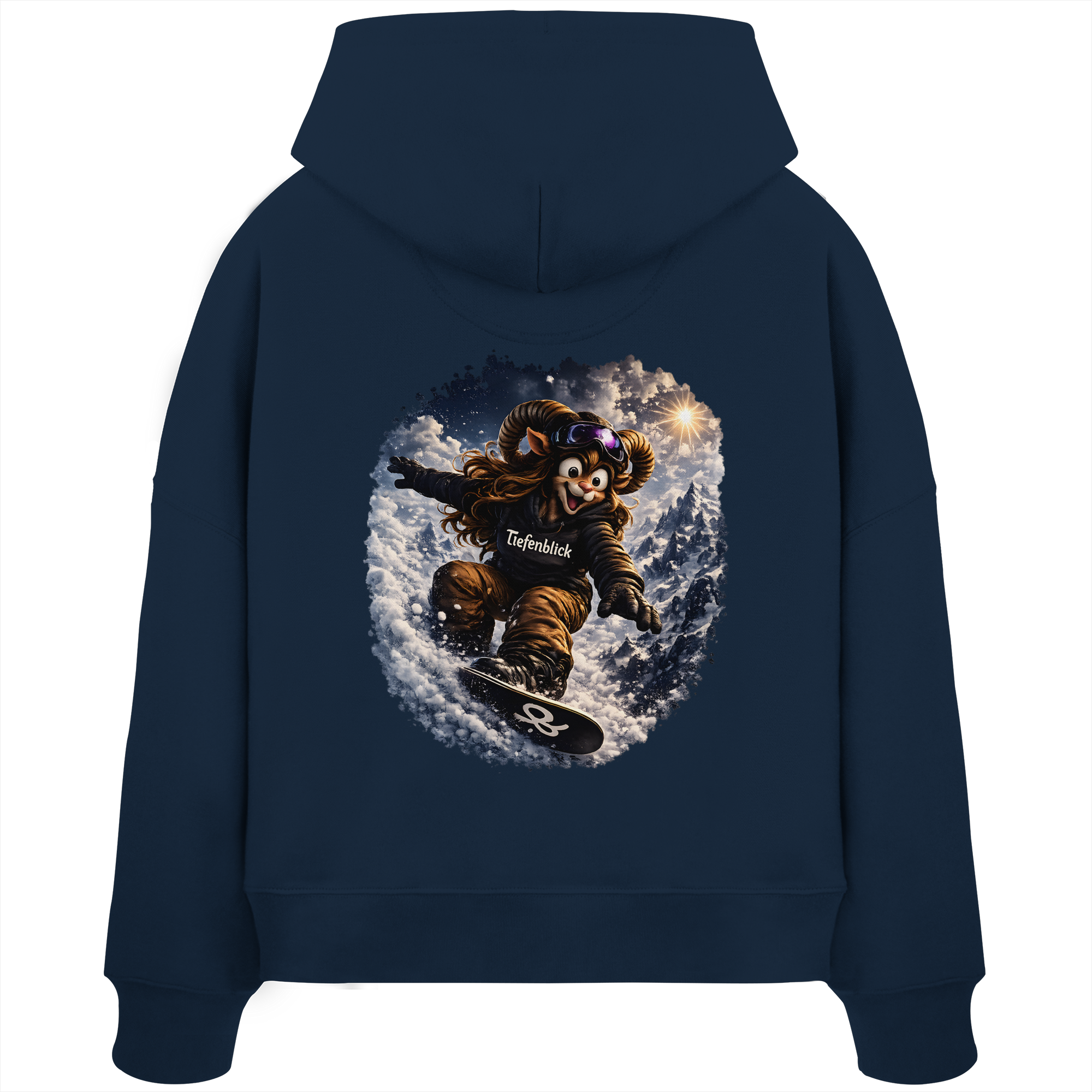 Tiefenblick Snowboarden  - Womens Organic Boxcut Hoodie