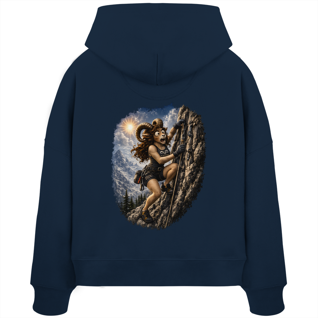 Tiefenblick Klettern - Womens Organic Boxcut Hoodie