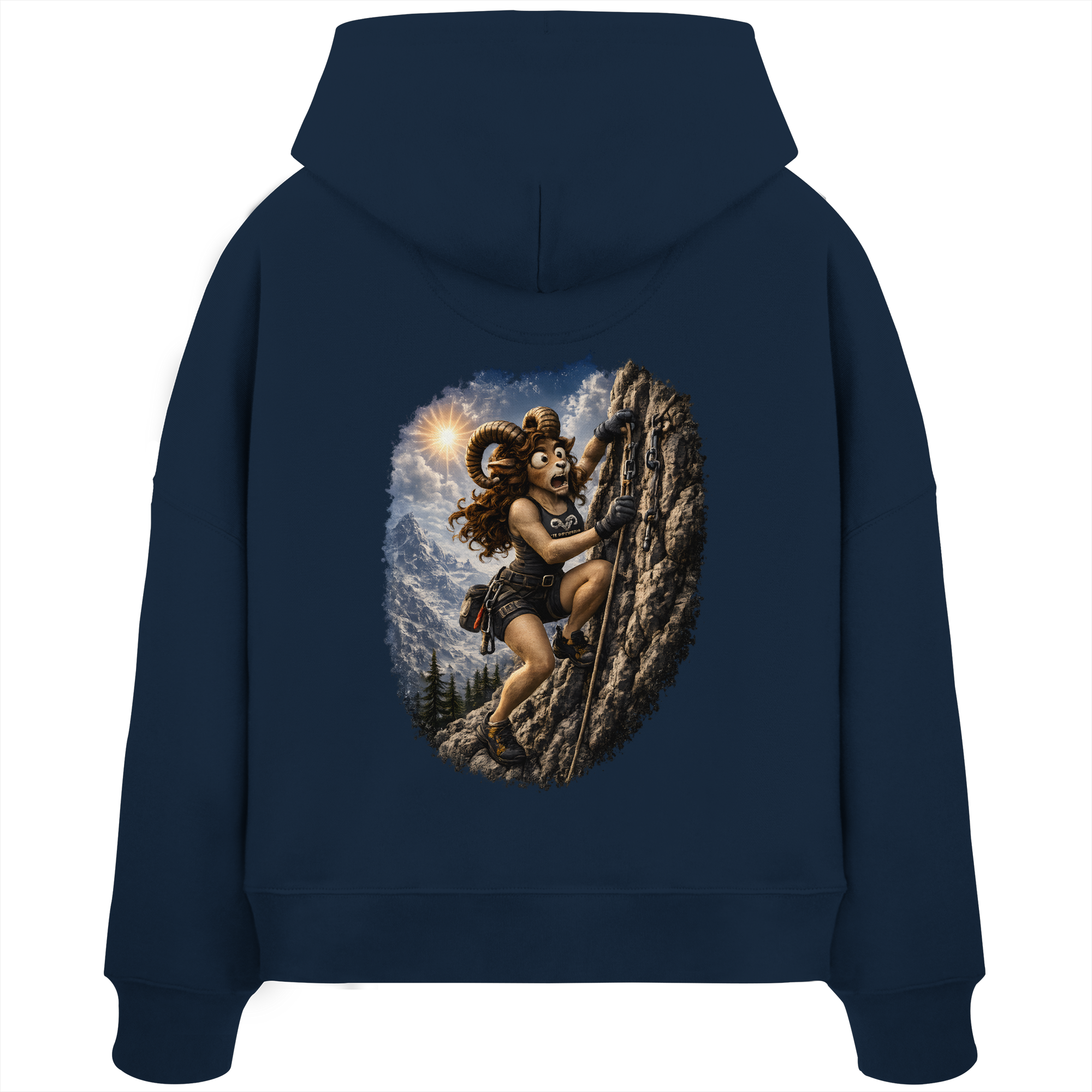 Tiefenblick Klettern - Womens Organic Boxcut Hoodie