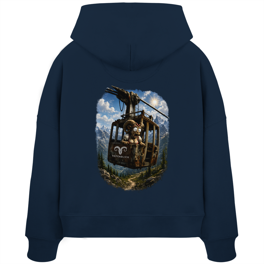 Tiefenblick Adrenalin Gondel Fun - Womens Organic Boxcut Hoodie