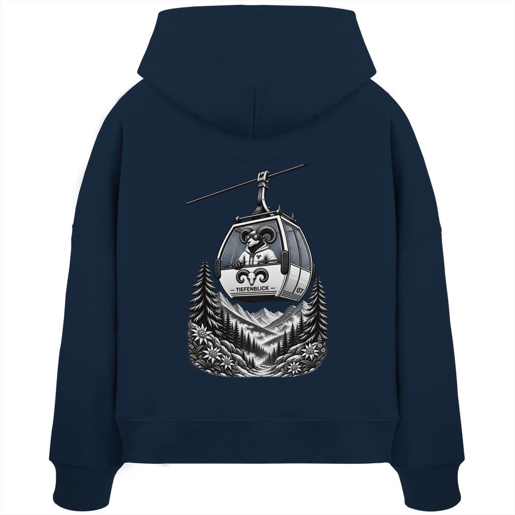 Tiefenblick Gondel Fun  - Womens Organic Boxcut Hoodie