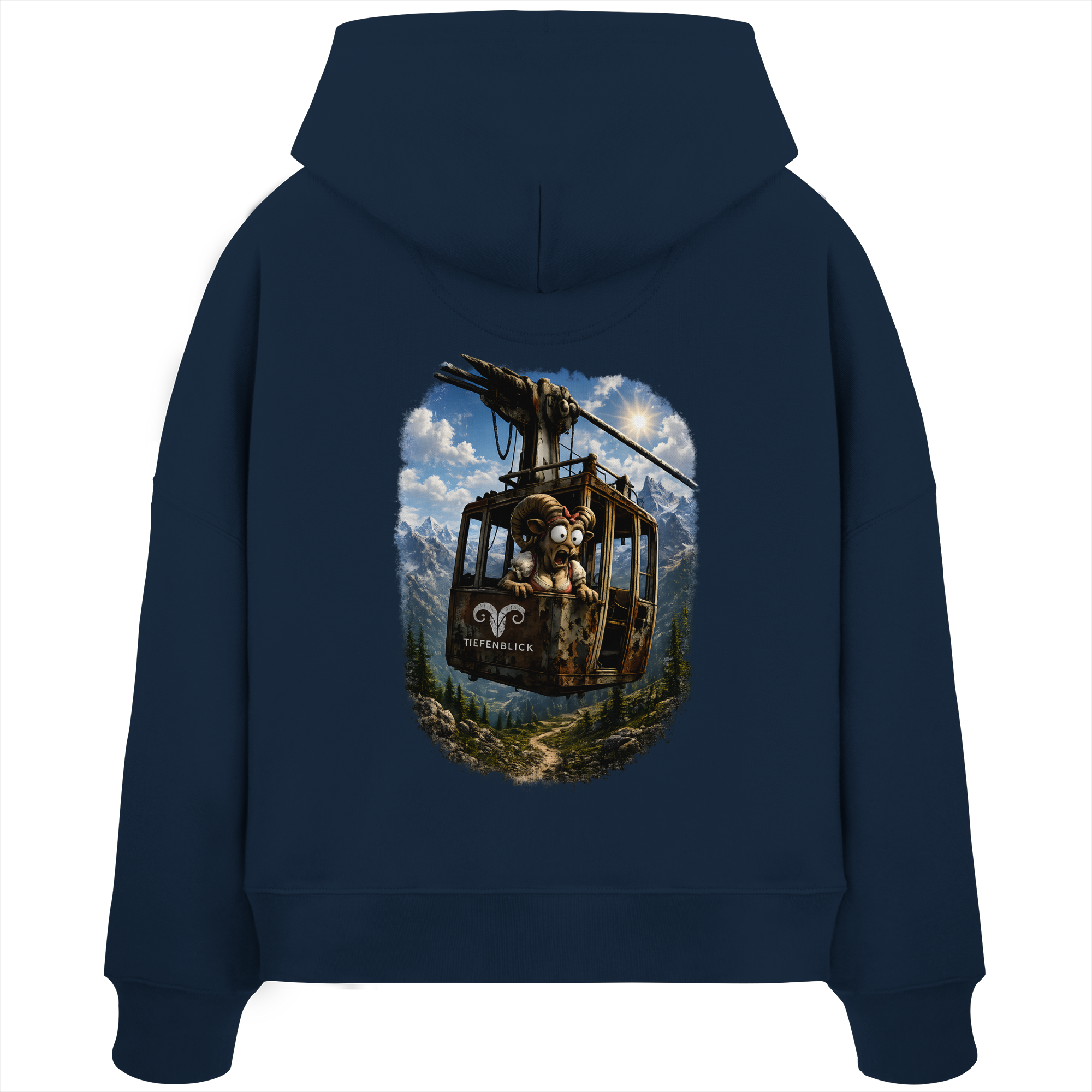 Tiefenblick Gondel Adrenalin Fun - Womens Organic Boxcut Hoodie