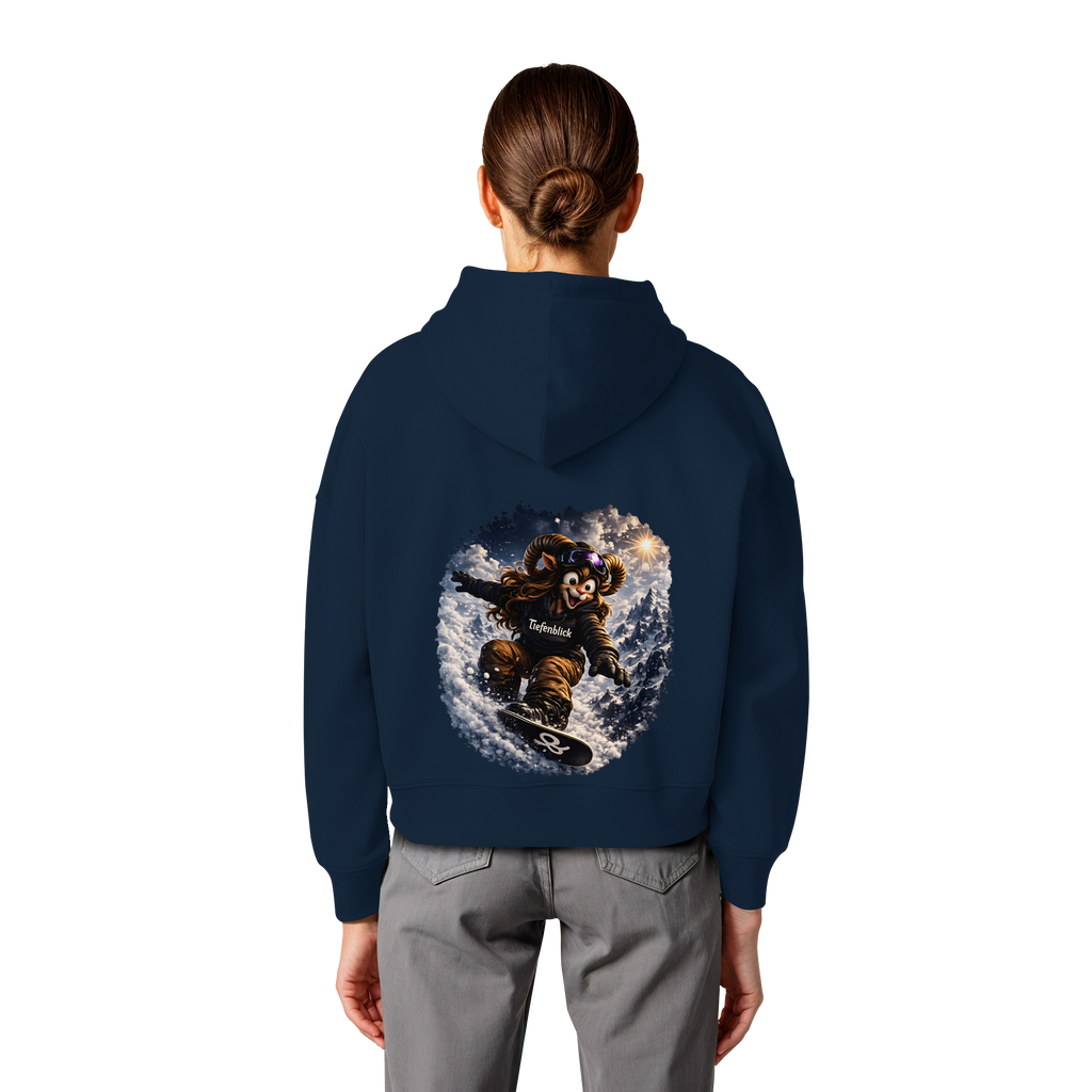 Tiefenblick Snowboarden  - Womens Organic Boxcut Hoodie