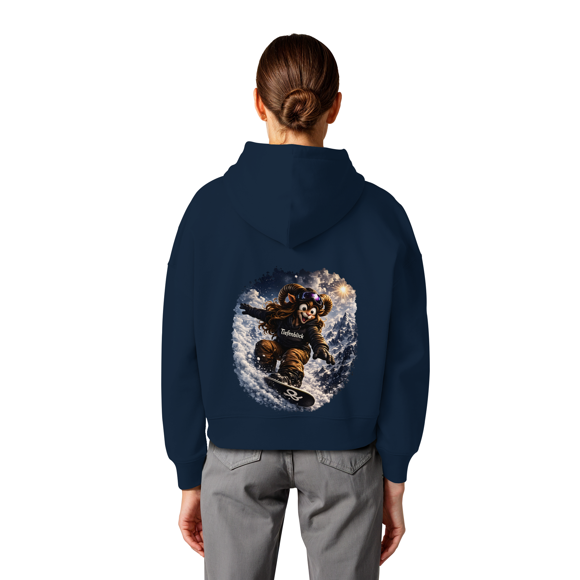 Tiefenblick Snowboarden  - Womens Organic Boxcut Hoodie