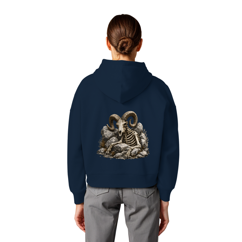 Tiefenblick Skelett Fun - Womens Organic Boxcut Hoodie