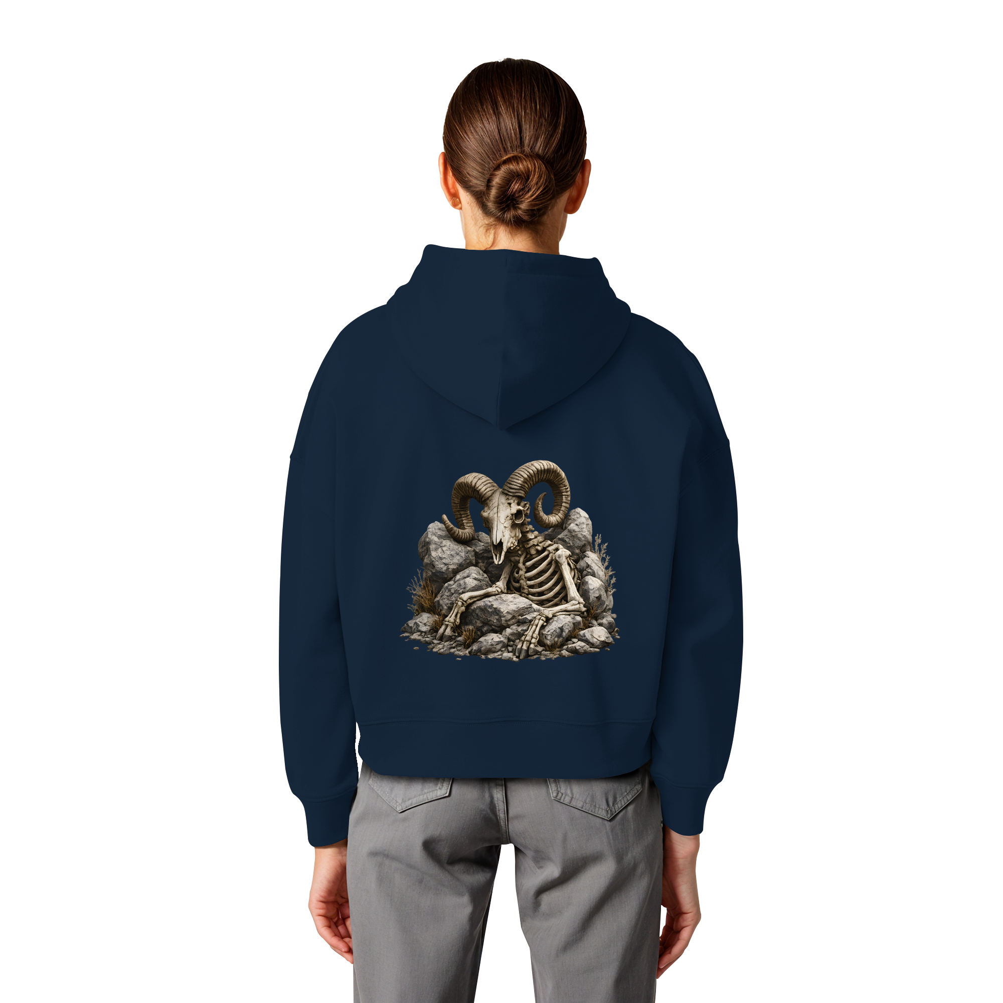 Tiefenblick Skelett Fun - Womens Organic Boxcut Hoodie