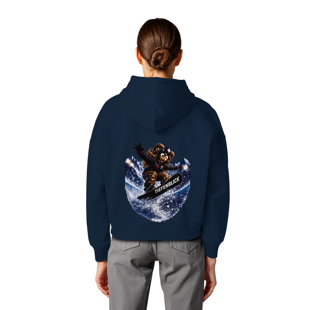 Tiefenblick Snowboarden Halfpipe - Womens Organic Boxcut Hoodie