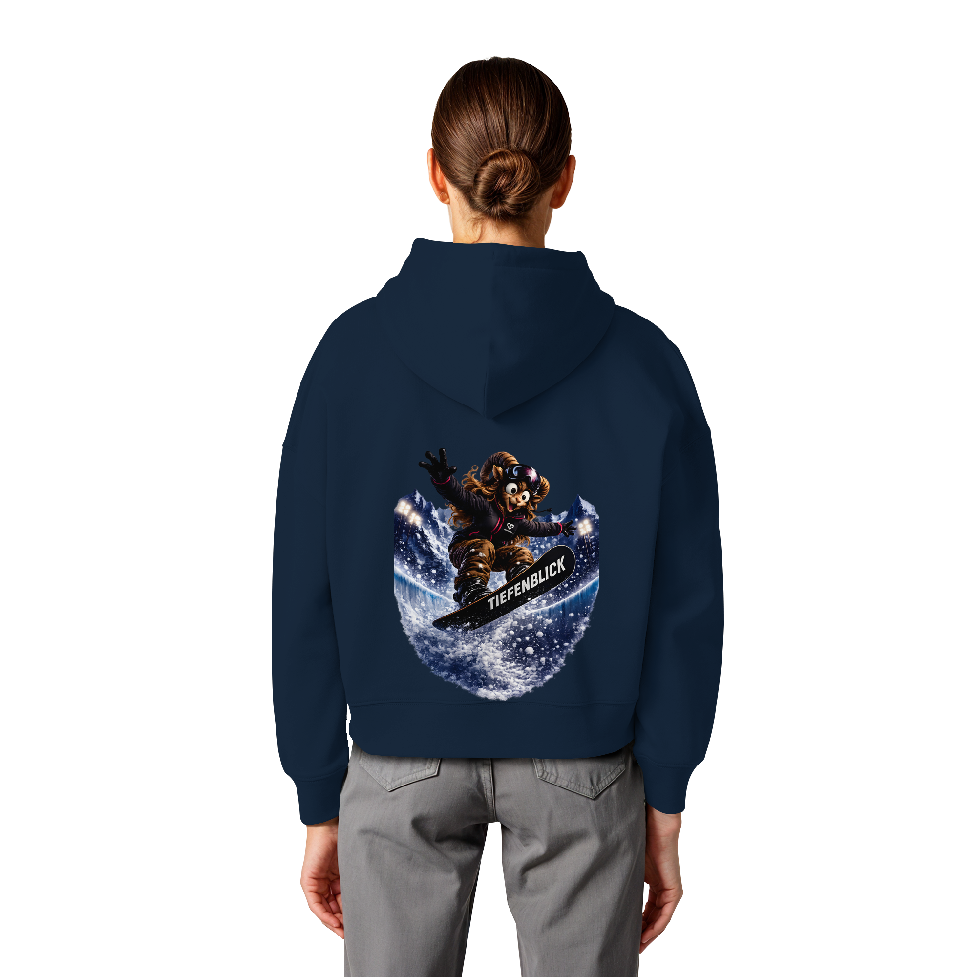 Tiefenblick Snowboarden Halfpipe - Womens Organic Boxcut Hoodie