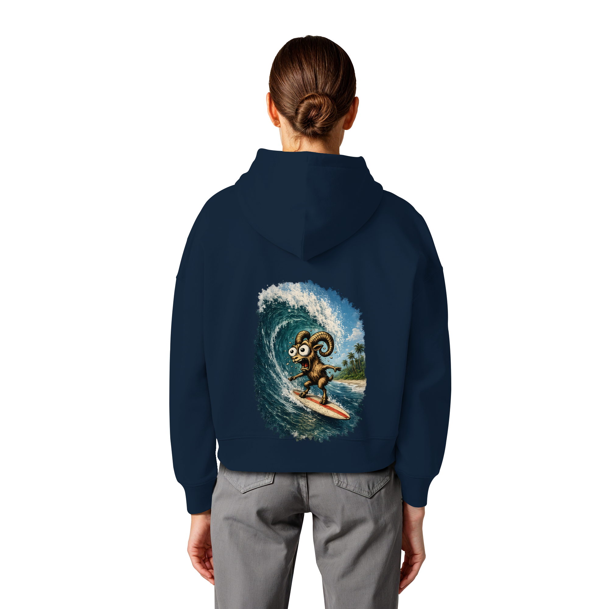 Tiefenblick Urlaub Fun  - Womens Organic Boxcut Hoodie