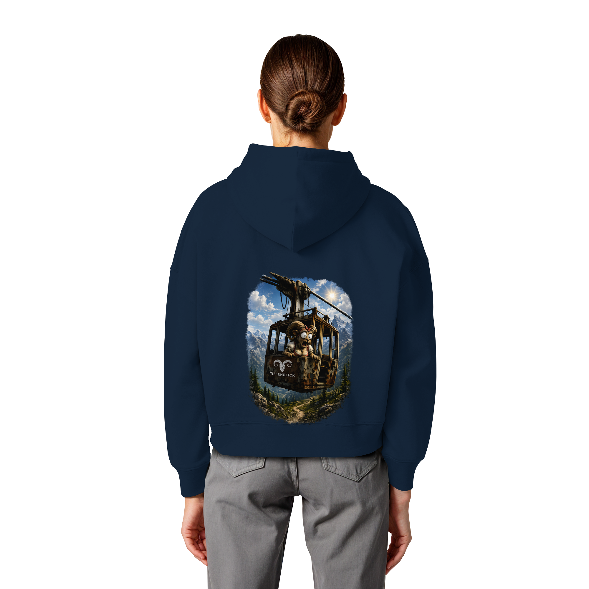Tiefenblick Gondel Adrenalin Fun - Womens Organic Boxcut Hoodie
