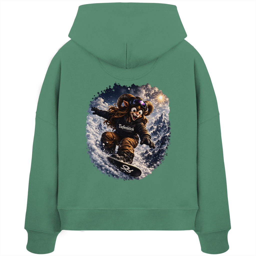 Tiefenblick Snowboarden  - Womens Organic Boxcut Hoodie