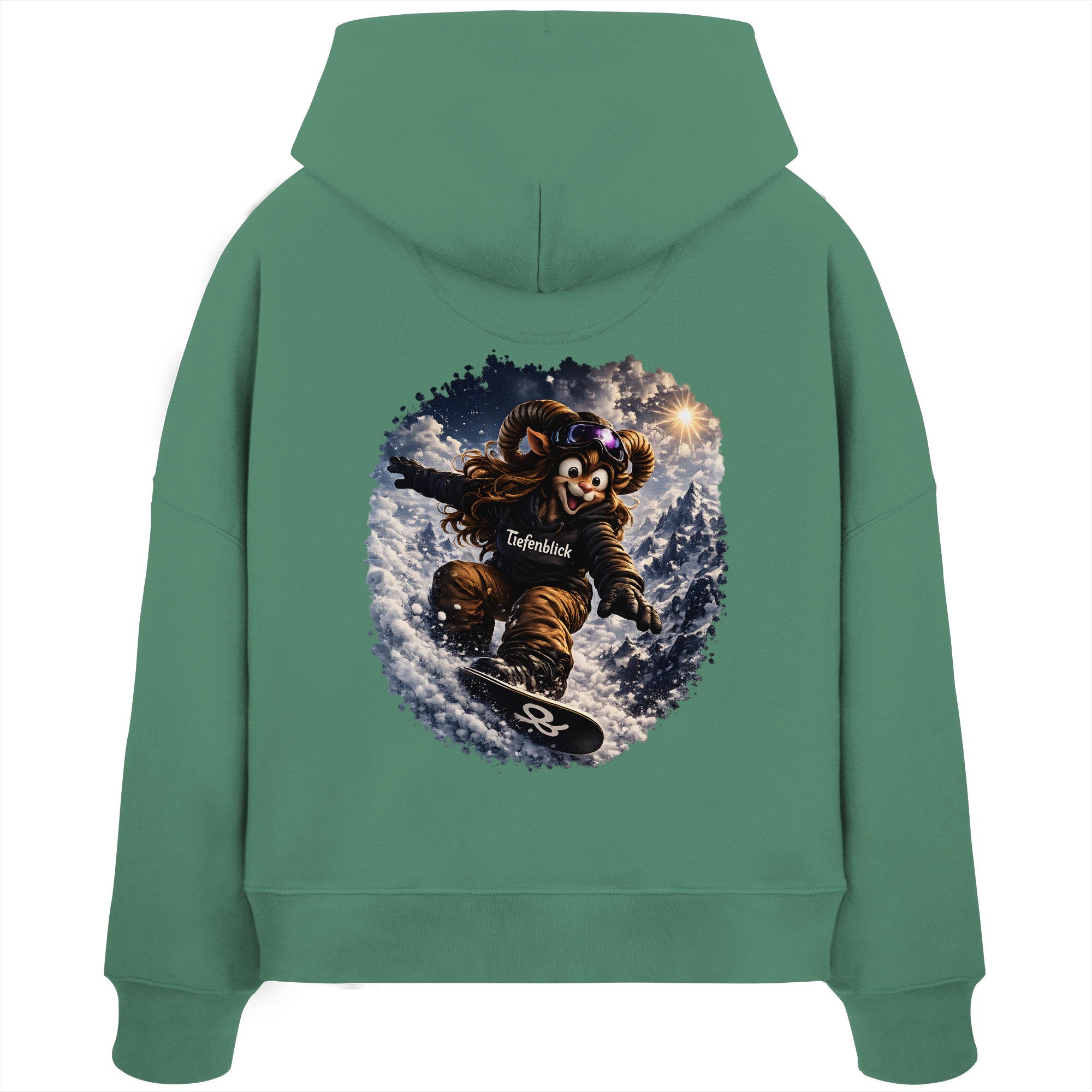 Tiefenblick Snowboarden  - Womens Organic Boxcut Hoodie