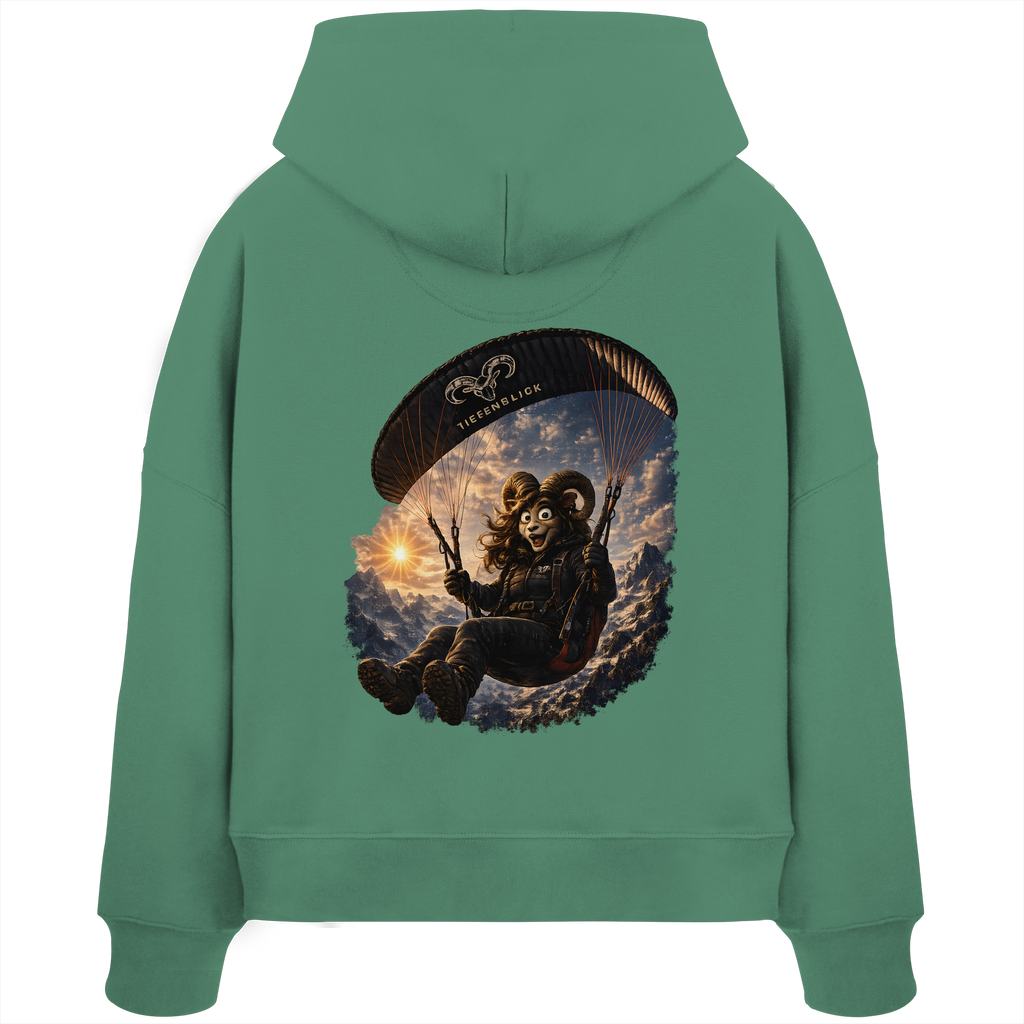 Tiefenblick Paraglider - Womens Organic Boxcut Hoodie