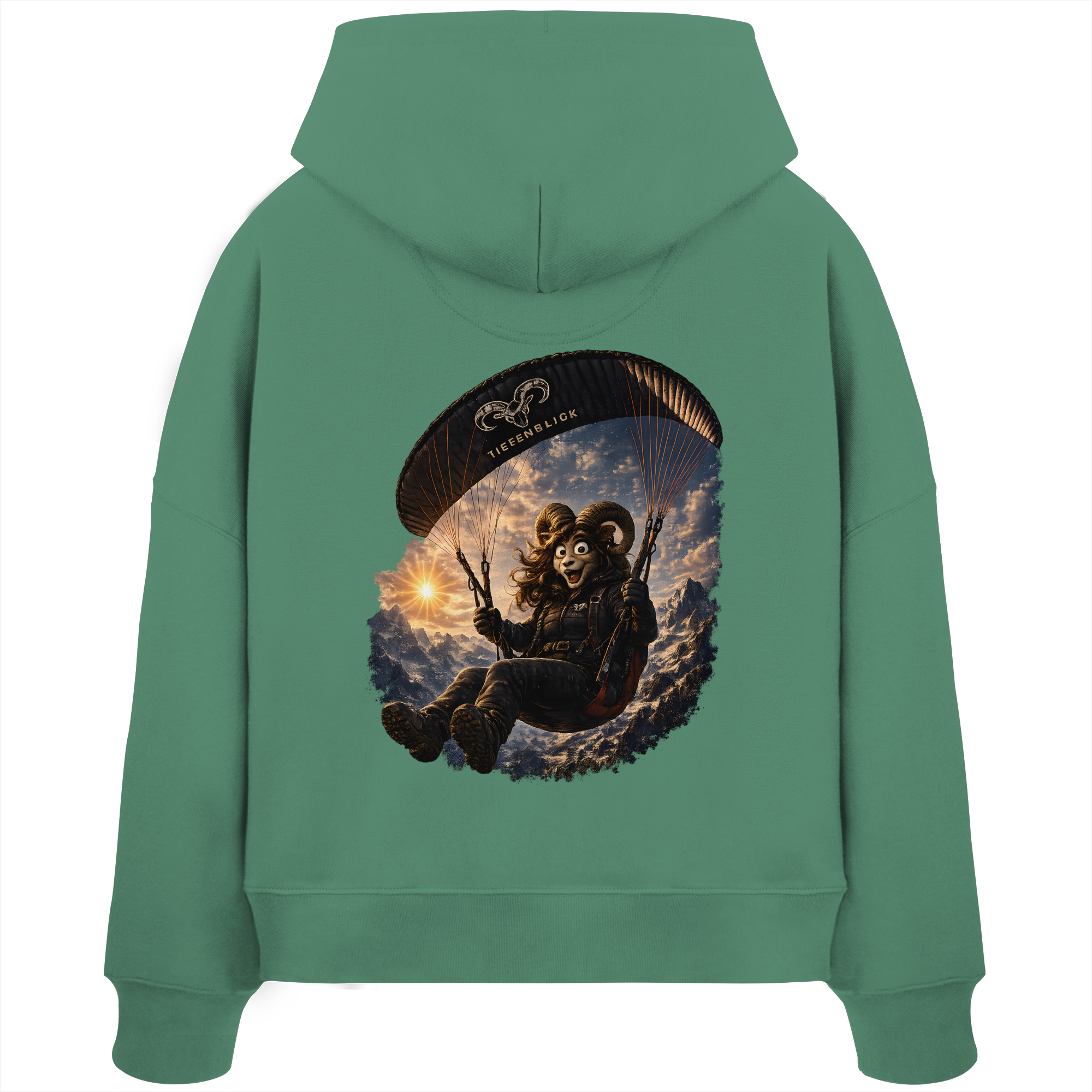 Tiefenblick Paraglider - Womens Organic Boxcut Hoodie